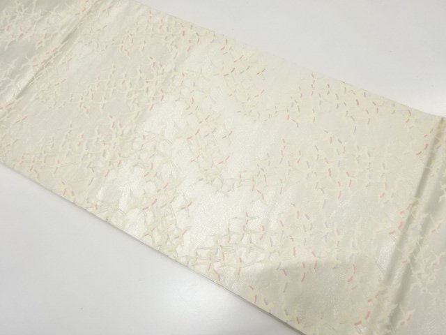 群鶴模様織り出し　袋帯